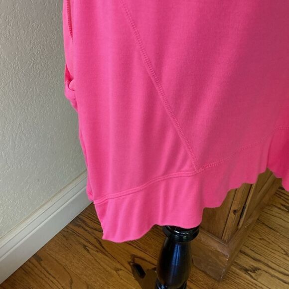 Logo By Lori Goldstein Barbie Pink Long Line Open Cardigan Women’s Medium - Picture 7 of 10